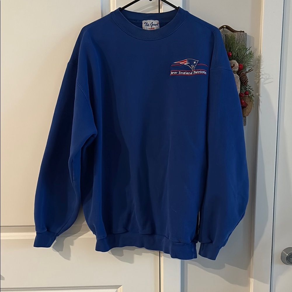 Vintage 90s New England Patriots Sweatshirt - The Game - Embroidered XL